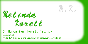 melinda korell business card